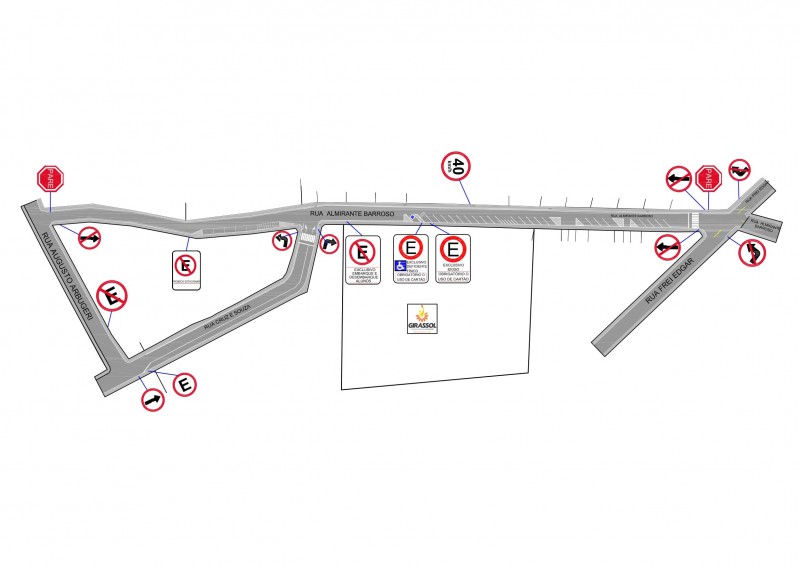 Alterações da sinalização Model (1) (2)-1