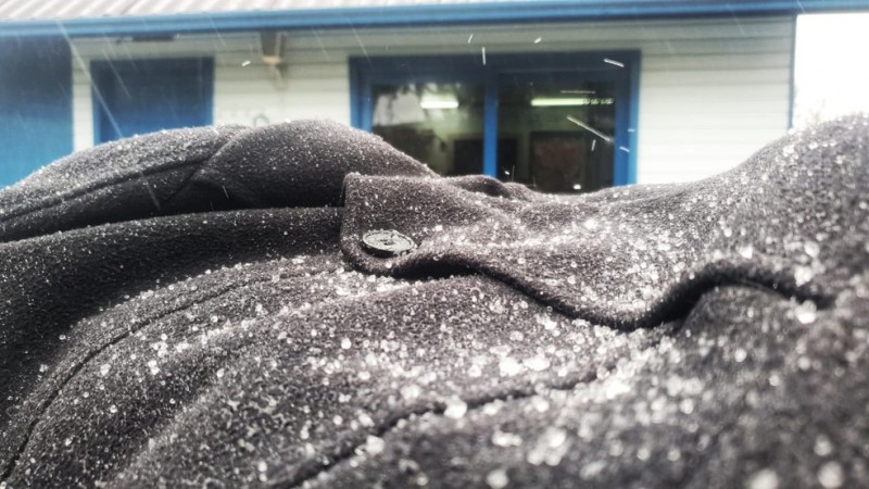 Chuva congelada em São Joaquim- Foto: Mychel Legnaghi/São Joaquim Online